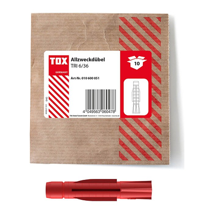 TOX TRI 6/36 010600051 Universaldübel Ø 6 mm x 36 mm, 10 St.