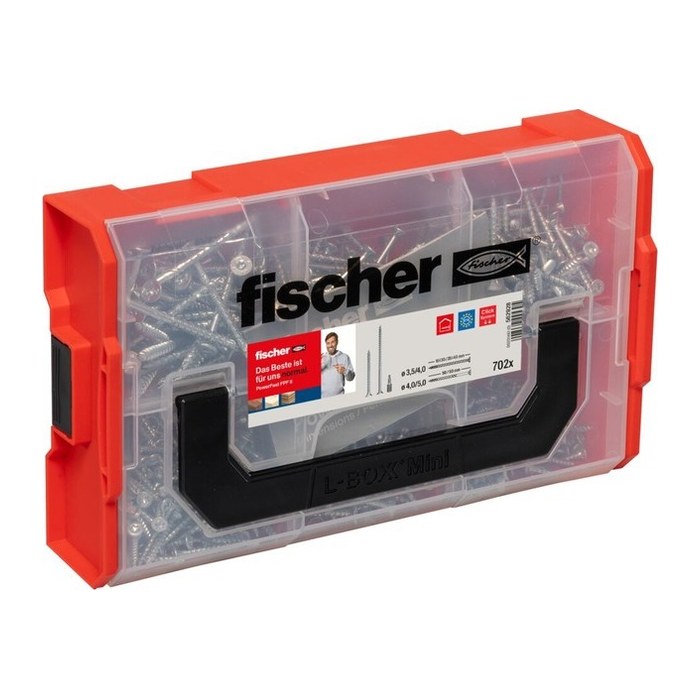 fischer Holzbauschrauben-Sortiment FixTainer PowerFast II TX 562928 3,5/4/5 mm x 16/30/35/40/50 mm