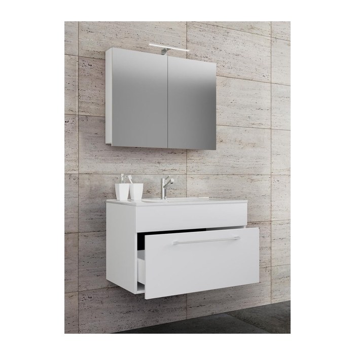 VCM my bath Badmöbel-Set 3-teilig Badinos 914814 weiß 60,0 x 46,0 x 50,0 cm