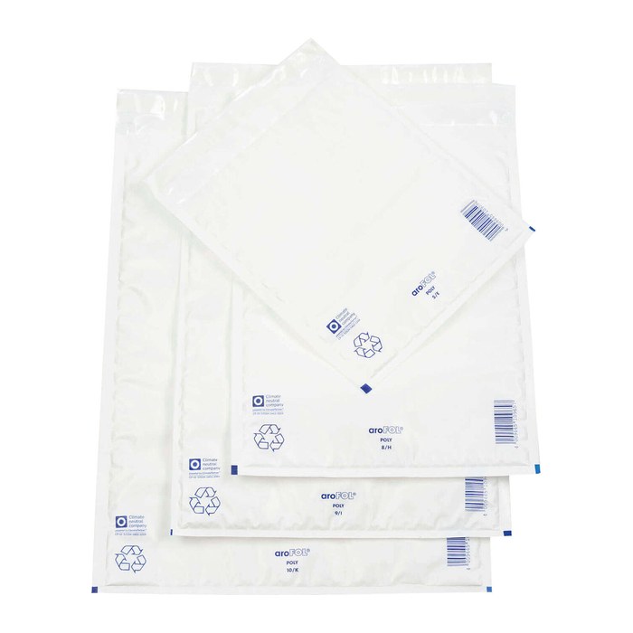 aroFOL® POLY Luftpolstertaschen 4/D weiß für DIN A5, 100 St.