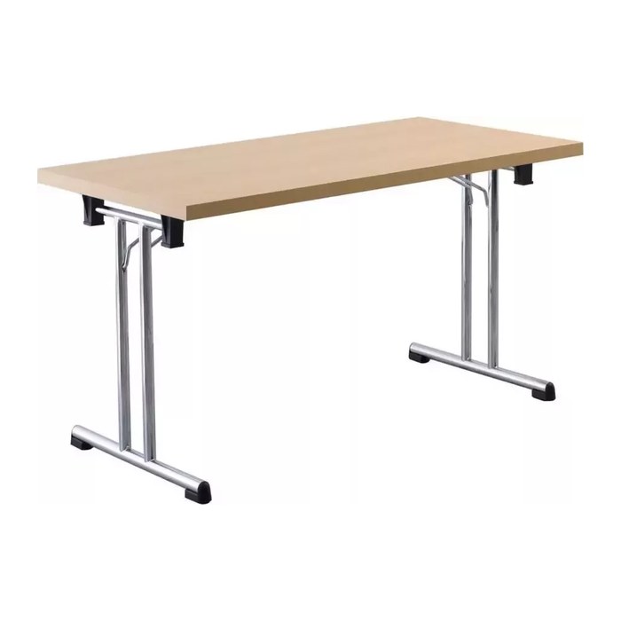 HAMMERBACHER Mehrzwecktisch buche rechteckig, Rundrohr chrom, 138,0 x 69,0 x 73,5 cm