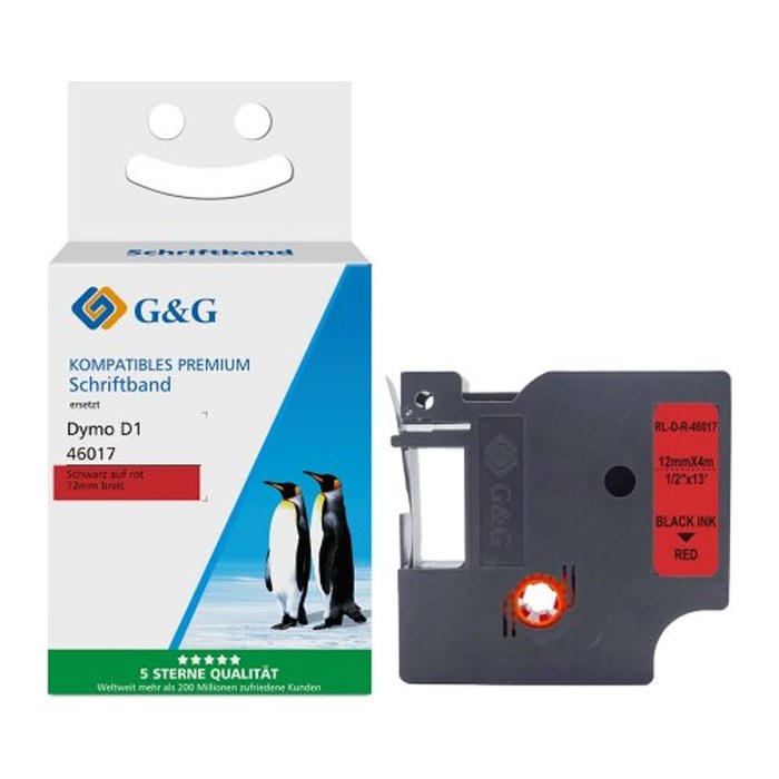 G&G Seiden Schriftband kompatibel mit Dymo D1/46017