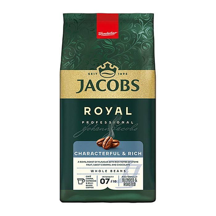 JACOBS ROYAL CHARACTERFUL & RICH Kaffeebohnen, Arabicabohnen kräftig, 1 kg