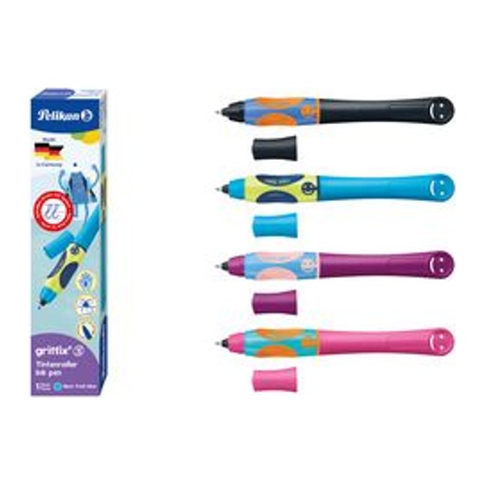 Pelikan griffix Tintenroller Neon Black 0,4 mm, Schreibfarbe: blau, 1 St.