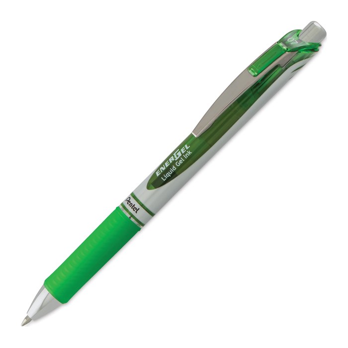 Pentel EnerGel BL77 Gelschreiber hellgrün/silber 0,35 mm, Schreibfarbe: grün, 1 St.
