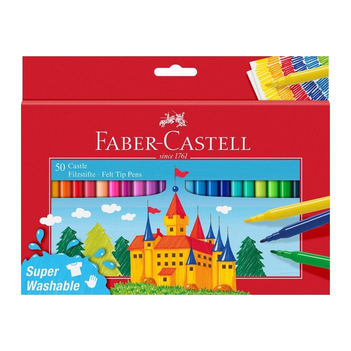 FABER-CASTELL Filzstift Castle 50er Kartonetui