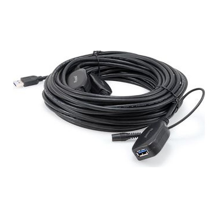 Equip Kabel USB-A3.0->A Akt. Erweiter. St/Bu 15.00m schwarz