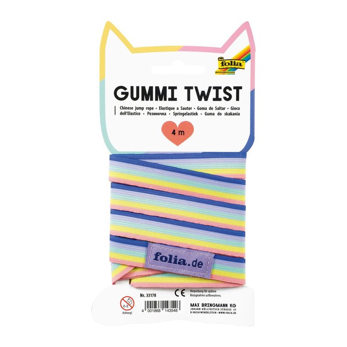 folia RAINBOW Gummitwist mehrfarbig