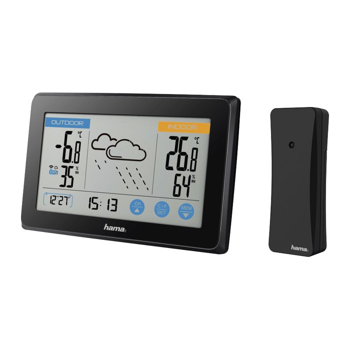hama 186314 Wetterstation schwarz, 1 St.