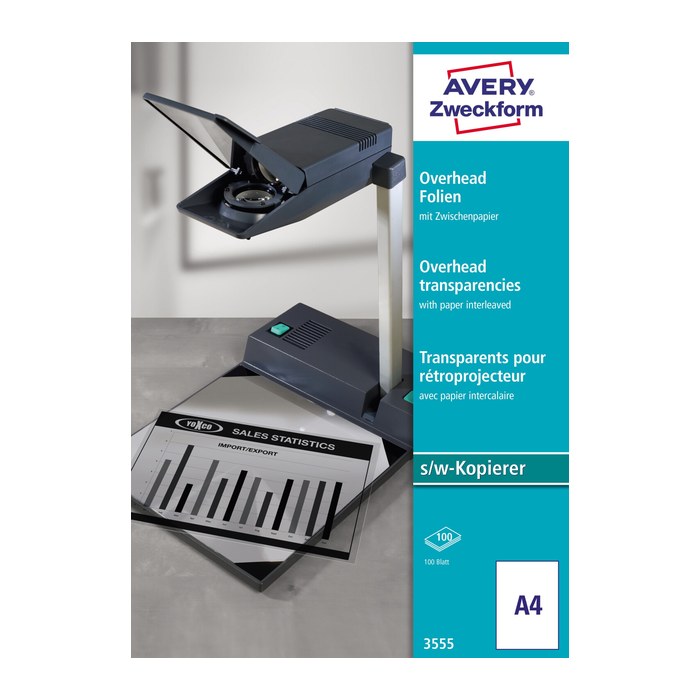 AVERY Zweckform Kopierfolien 3555 klar, 100 St.