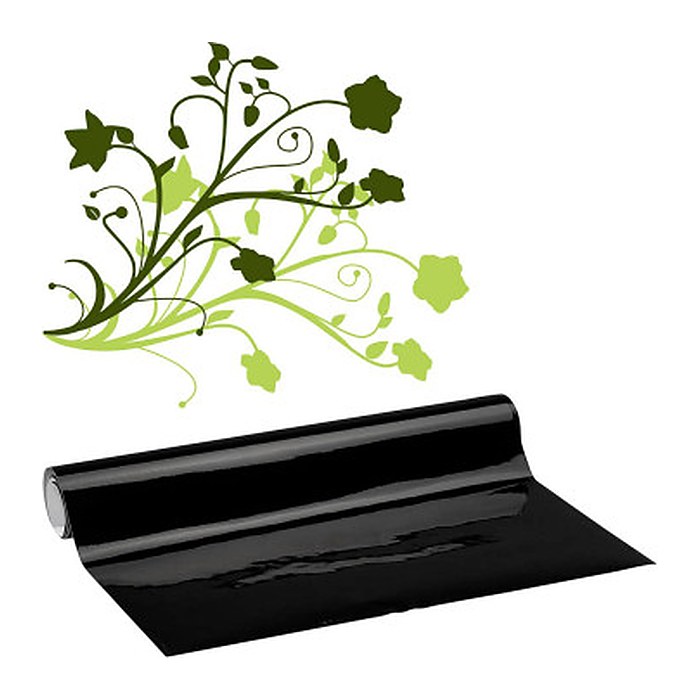 plottiX Vinylfolie permanent schwarz 31,5 cm x 1,0 m, 1 Rolle