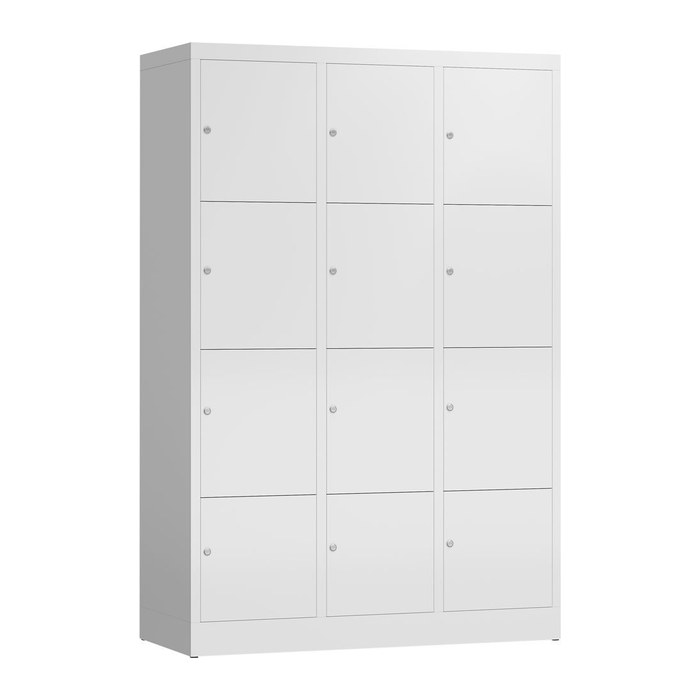 ClassiX Schließfachschrank signalweiß X-523437, 12 Schließfächer 118,5 x 50,0 x 180,0 cm