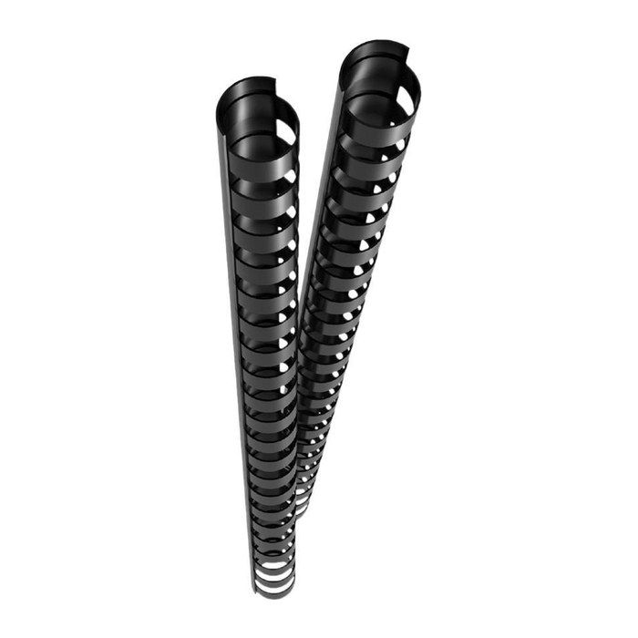 GENIE Spiralbinderücken 12mm 25 Stück schwarz