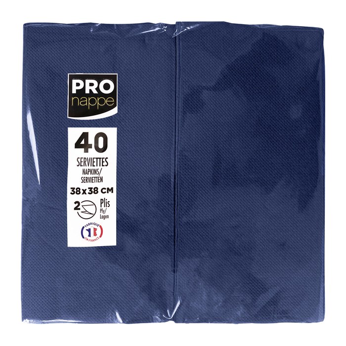 PROnappe Servietten marineblau 2-lagig 38,0 x 38,0 cm, 40 St.
