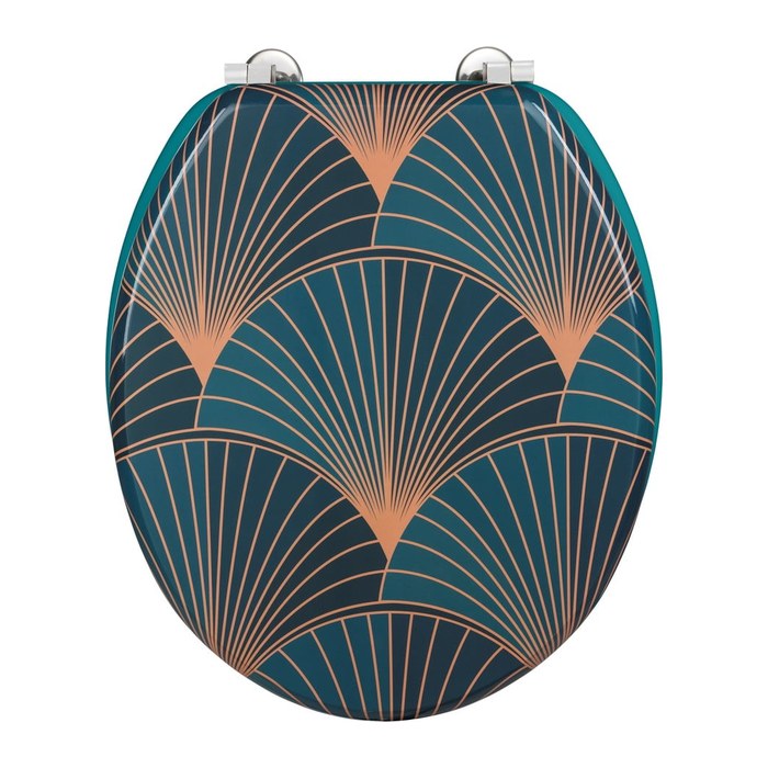 WENKO WC-Sitz Aira blau, Motiv, 1 St.