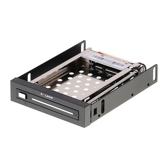 DELOCK Wechselrahmen 1x 2,5" SATA HDD in 3,5" Schacht sw