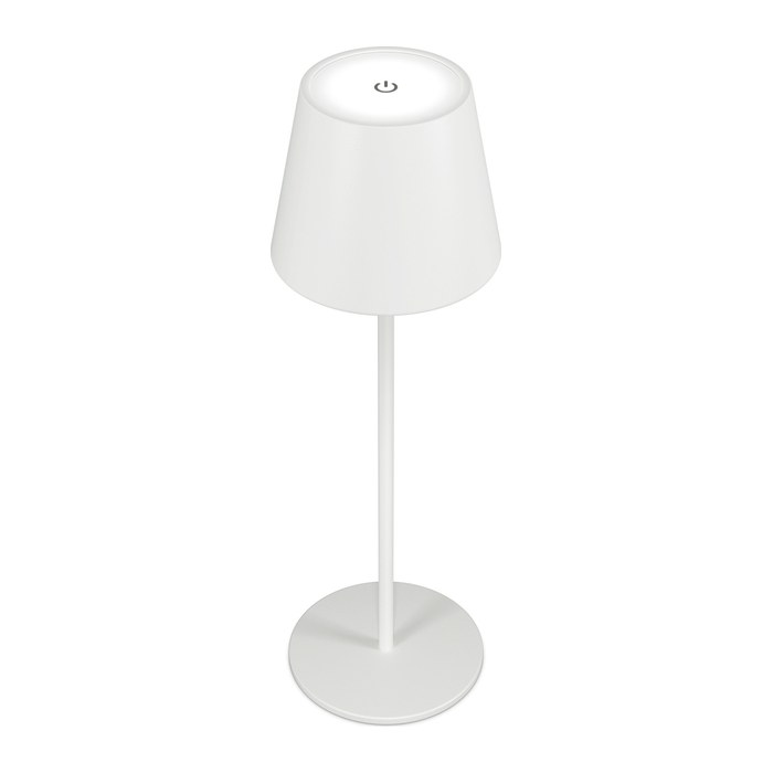 RealPower LED-Tischlampe dimmbar kalt/warm mit Akku,weiss