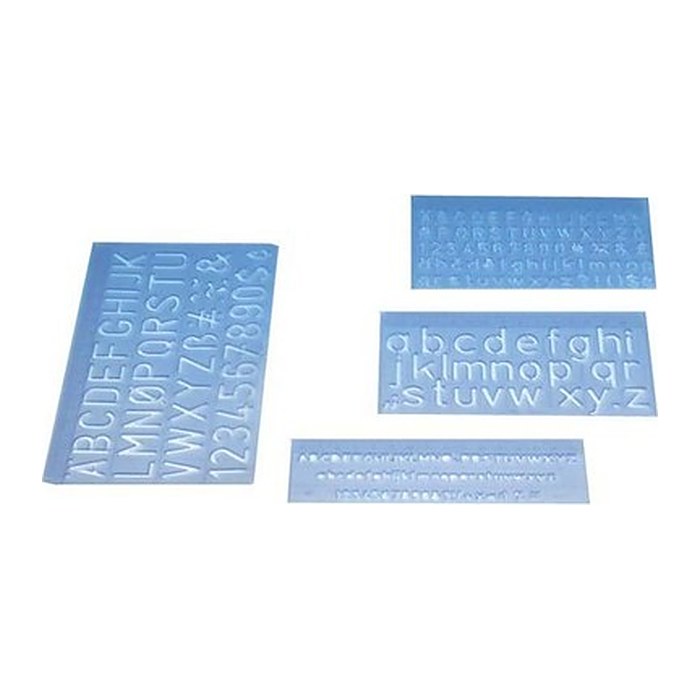 WEDO Buchstabenschablonen-Set blau