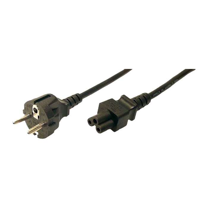 Logilink Power Cord, CEE7/7 - C5, black, 1.80m