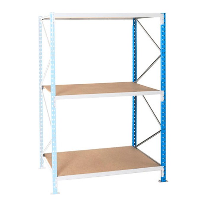 Manorga Anbau-Schwerlast-Weitspannregal EPSIVOL ZR2020603F4S blau, braun 200,0 x 60,0 x 200,0 cm