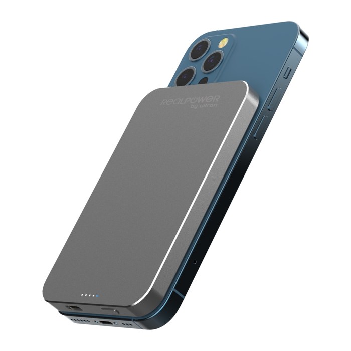 RealPower Powerbank PB-5000 MAG grau 5.000mAh