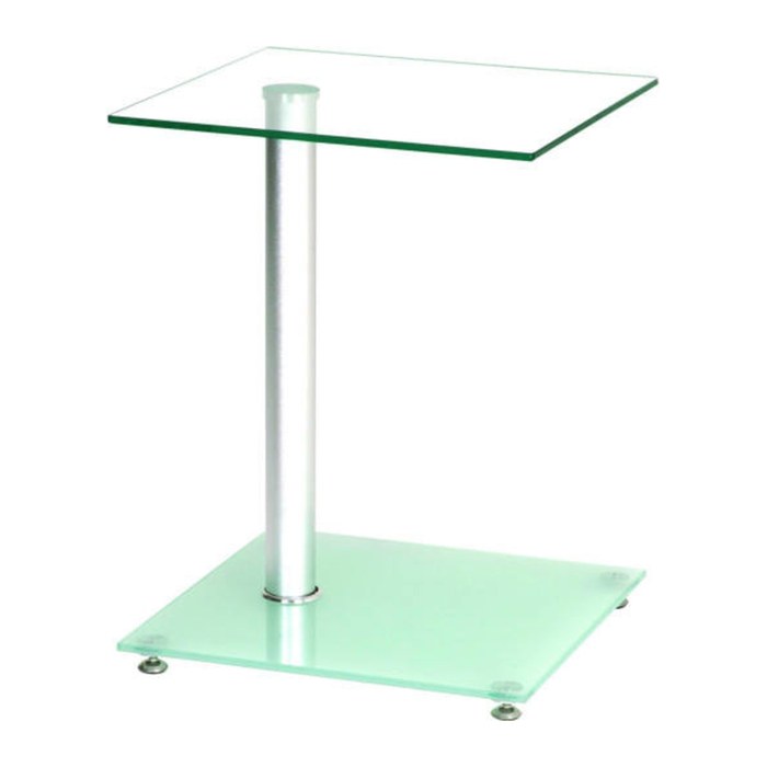 HAKU Möbel Beistelltisch rechteckig Glas transparent 40,0 x 40,0 x 52,0 cm, 1 St.