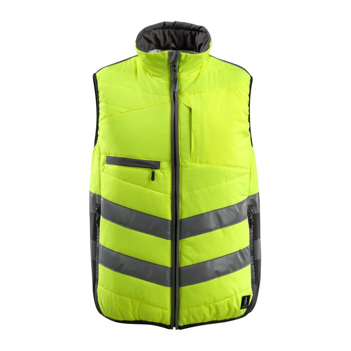 MASCOT® unisex Warnweste Grimsby warngelb, anthrazit Größe M