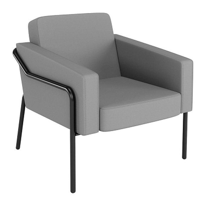 medso powered by PAPERFLOW Sessel MEDSO L grau schwarz Kunststoff 75,0 x 74,3 x 73,6 cm, 1 St.
