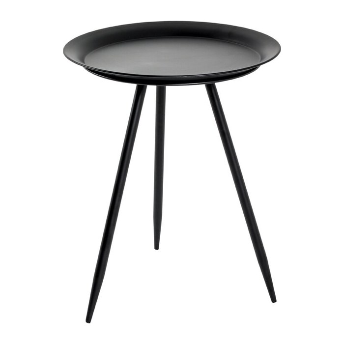 HAKU Möbel Beistelltisch rund Metall schwarz 38,0 x 38,0 x 47,0 cm, 1 St.