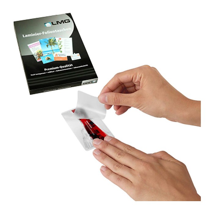 LMG Laminierfolien glänzend für Kreditkartenformat 175 micron, 100 St.