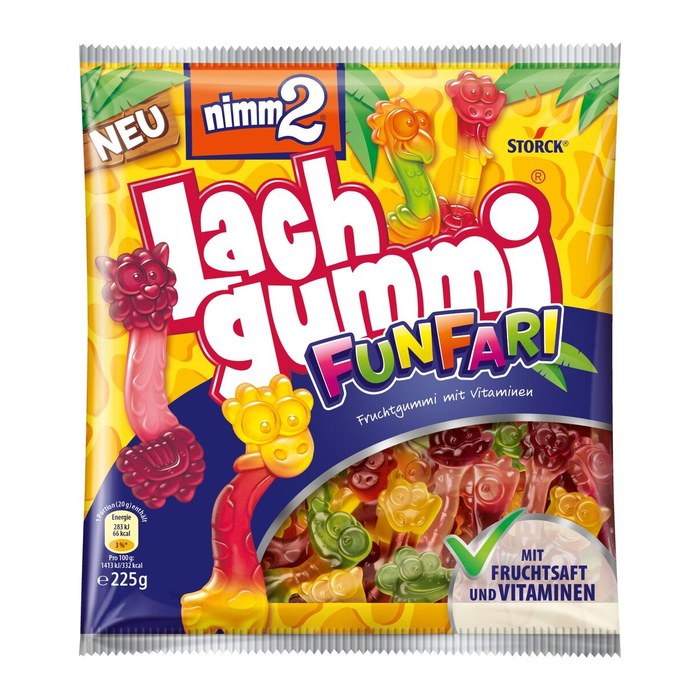 nimm2® Lachgummi FunFari Fruchtgummi 225,0 g, 1 Pack