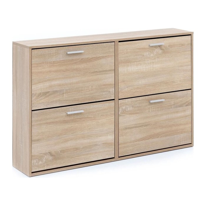 WOHNLING Schuhschrank, WL5.828 sonoma-eiche 4 Fachböden 120,0 x 24,0 x 81,0 cm