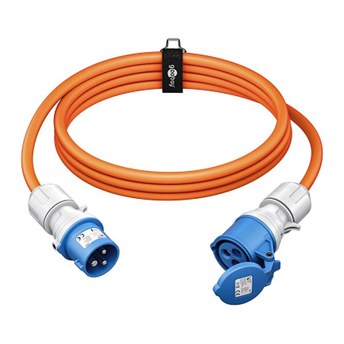goobay Camping Verlängerungskabel orange