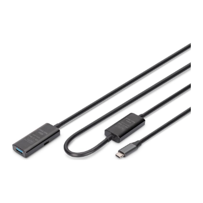 DIGITUS Verlängerungskabel USB-C->USB-A St./Bu. 10G 10,00m