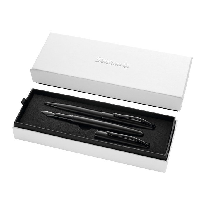 Pelikan Füller&Kugelschreiber Jazz Noble Elegance Carbon Sw Geschenkbox