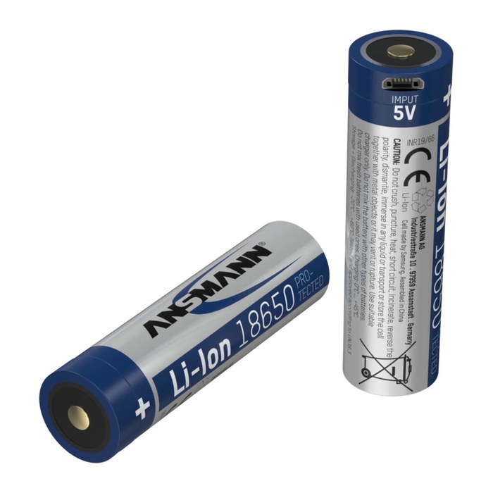 ANSMANN USB-Akku USB-C Li-Ion 18650 2.600 mAh, 1 St.