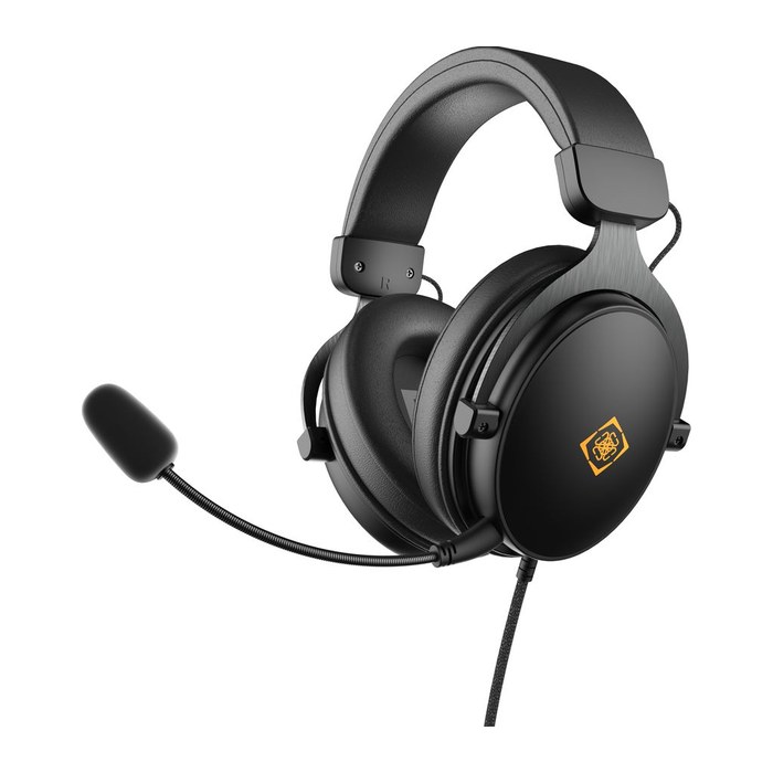 Deltaco Headset Gaming Proteinleder,3,5-mm-Anschluss schwarz