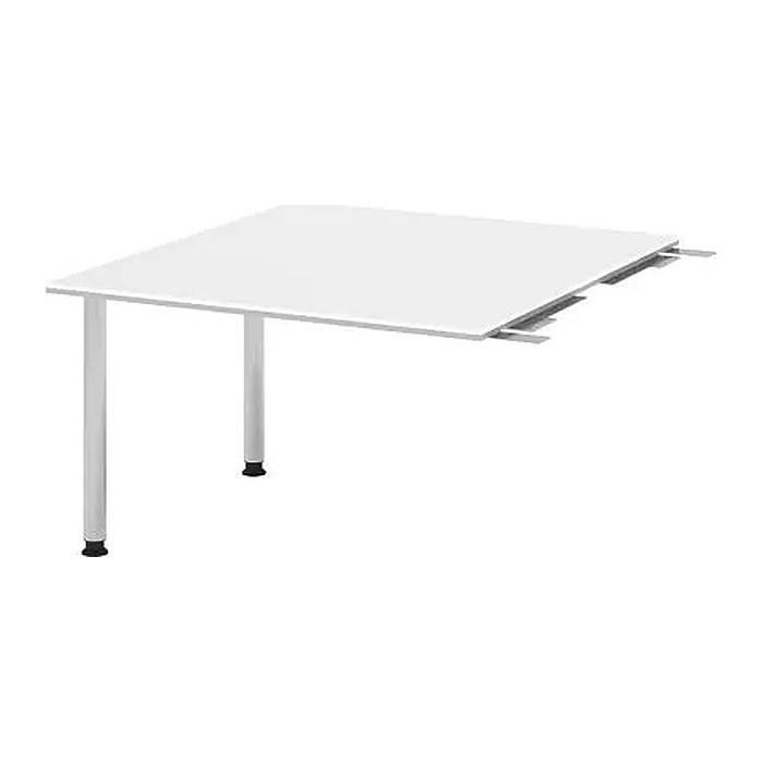 HAMMERBACHER Verbindungsplatte höhenverstellbar KT12C weiß, chrom rechteckig 120,0 x 130,0 x 72,0 - 74,0 cm