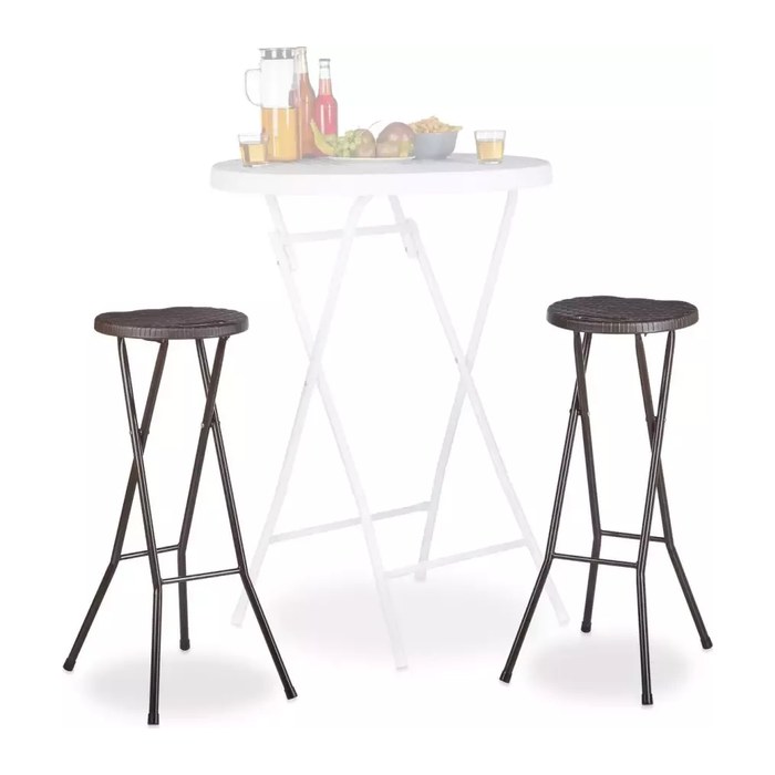 relaxdays Barhocker BASTIAN 10020763_93 braun, 2 St.
