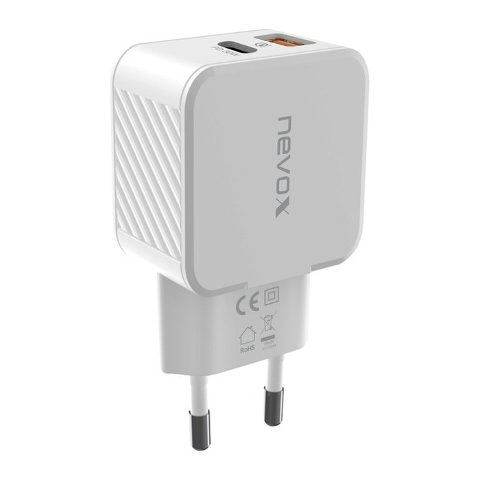 nevox USB PD TYPE C + QC3.0 / PPS Ladeadapter weiß, 30 Watt