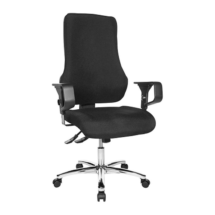 Topstar Bürostuhl Top Point Deluxe Stoff schwarz, Gestell chrom