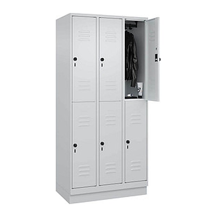 CP Spind Classic PLUS lichtgrau 080320-30 S10009, 6 Schließfächer 90,0 x 50,0 x 195,0 cm