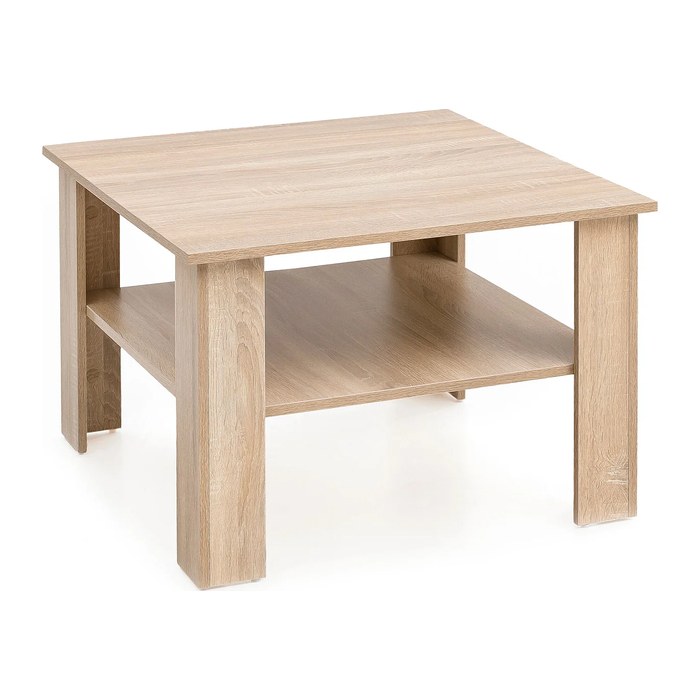 WOHNLING Couchtisch quadratisch Spanplatte sonoma-eiche 60,0 x 60,0 x 42,0 cm, 1 St.