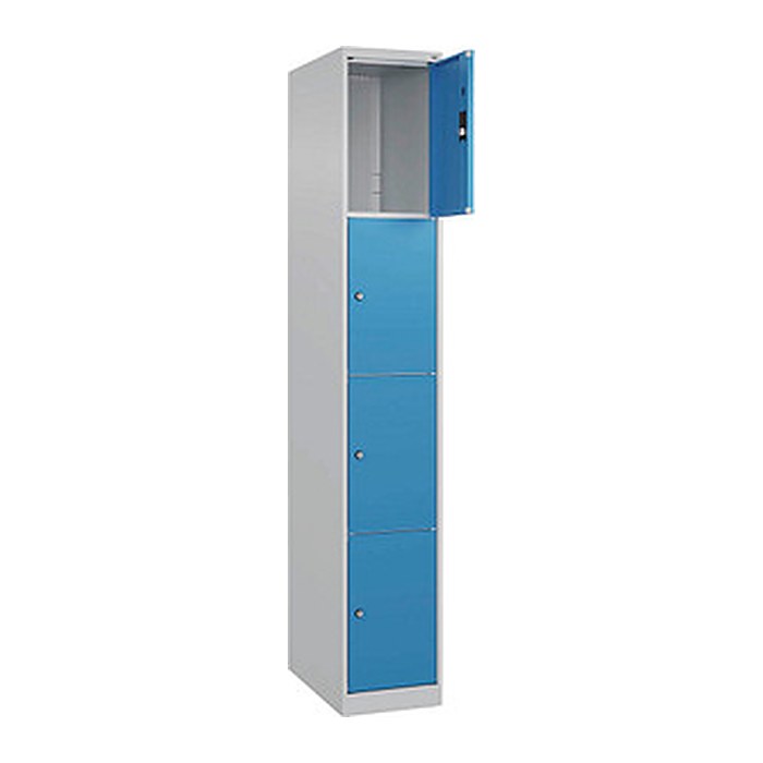 CP Schließfachschrank Classic Plus lichtblau, lichtgrau 080000-104 S10004, 4 Schließfächer 30,0 x 50,0 x 185,0 cm