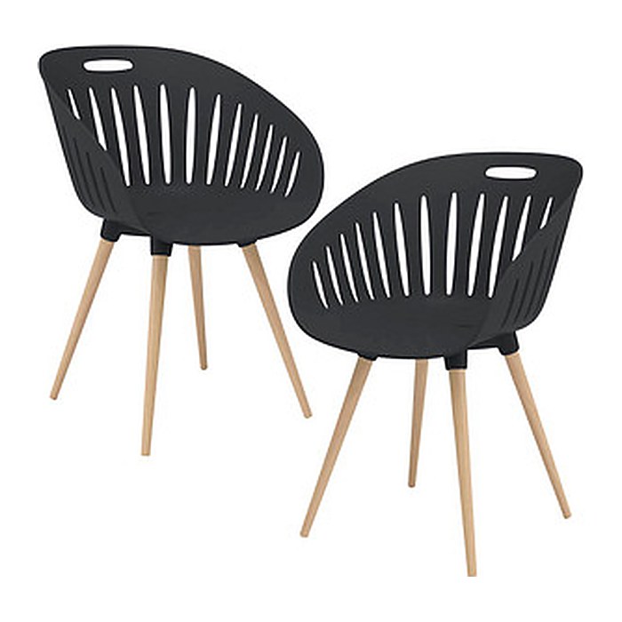Topstar Schalenstühle T2023 FZ20EIA-2 anthrazit Kunststoff, 2 St.