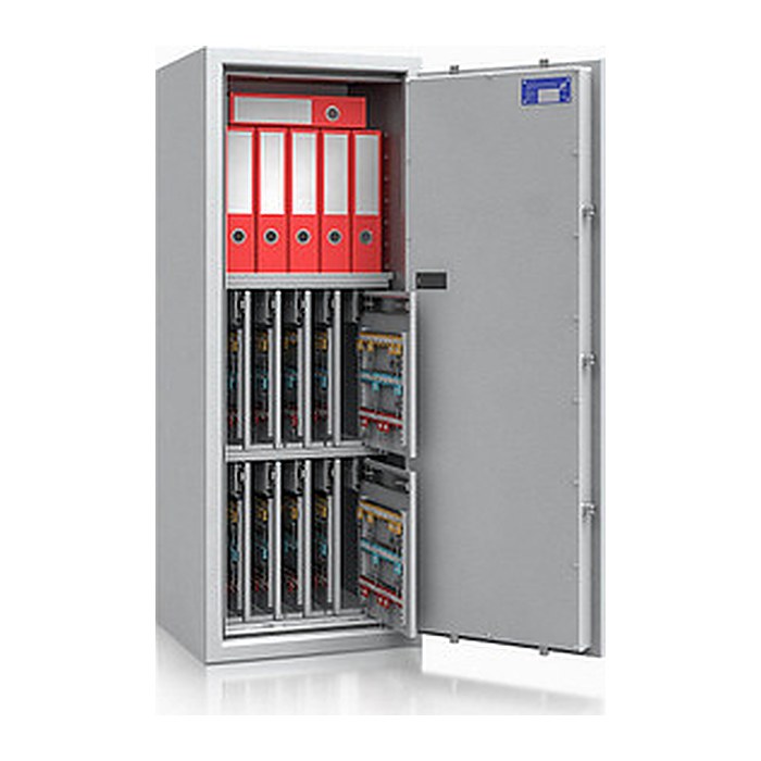 ISS safe4key Schlüsseltresor lichtgrau mit 560 Haken, Elektronikschloss, 50,0 x 42,0 x 130,0 cm, 1 St.