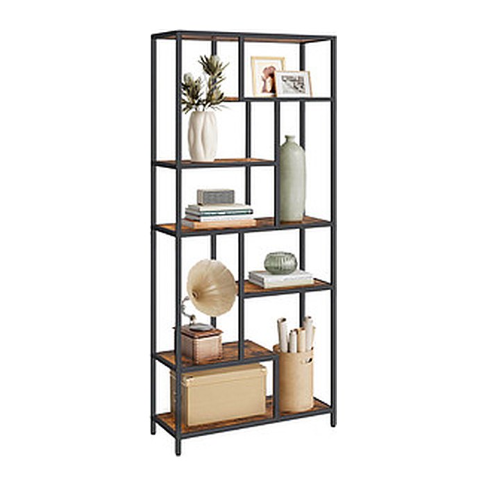 VASAGLE Bücherregal braun, schwarz 80,0 x 30,0 x 180,0 cm, 1 St.