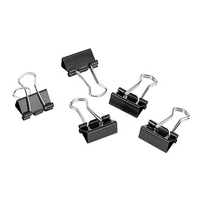 Gowi Foldbackklammern schwarz 1,5 cm, 12 St.
