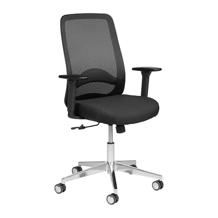 Mayer Bürostuhl, 3280 Stoff schwarz, Gestell alu