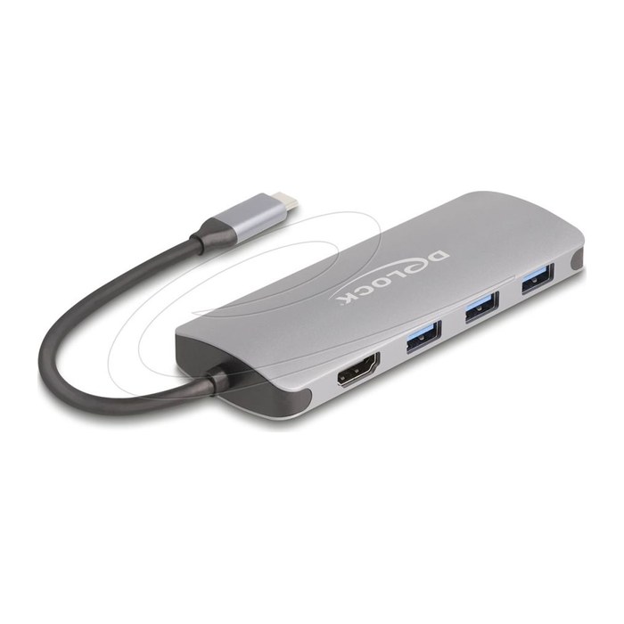 Delock 7Port USB 10Gbps Hub und 4K HDMI Ausgang/USB Typ-C